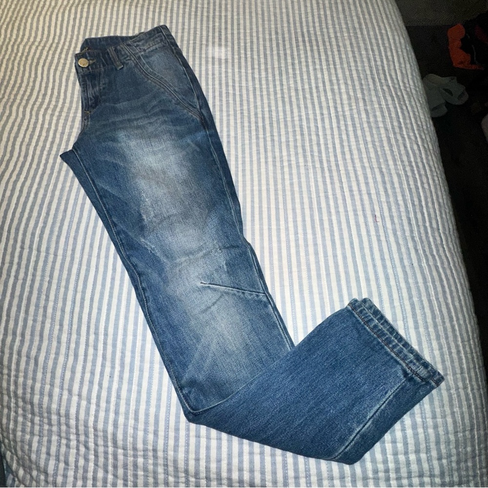Dear John Joyrich Comfort Skinny Jeans Medium Wash Distressed Size‎ 25 Womens